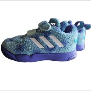 Adidas x Disney Monsters Inc. Mike Wazowski Sneakers Kids Size 6 Blue Fuzzy